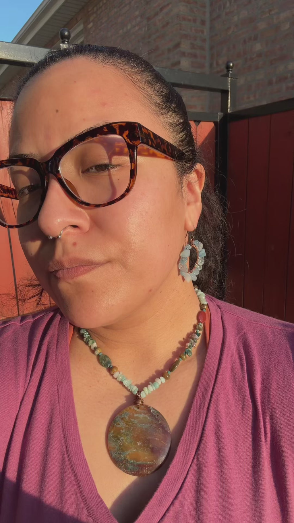 Sunflower Hoop Earrings