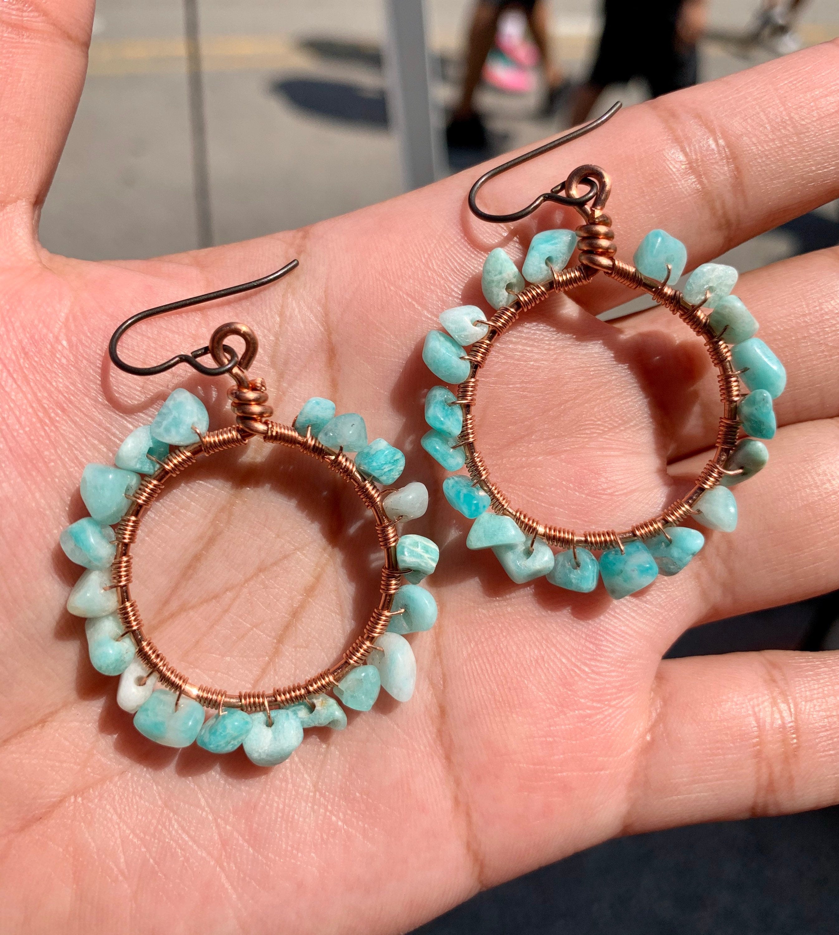 Sunflower Hoop Earrings