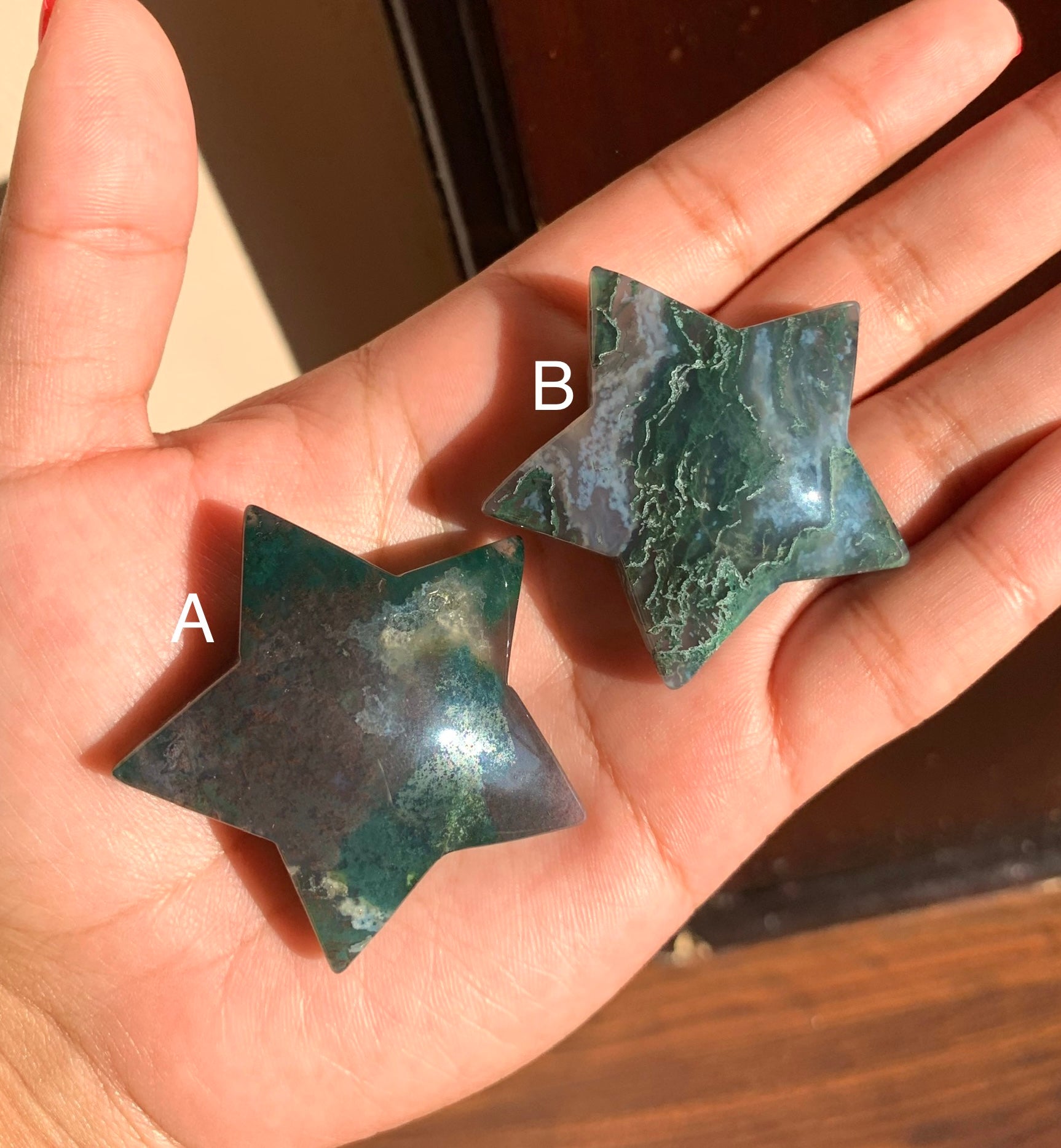 Moss Agate Star